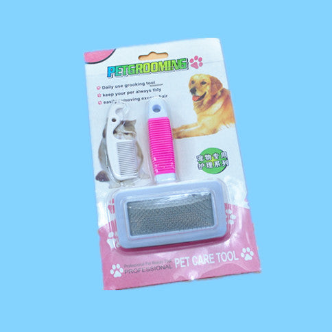 Pet Supplies Candy Color Comb Stainless Steel Bath Brush Hair Removal Flea Needle Comb