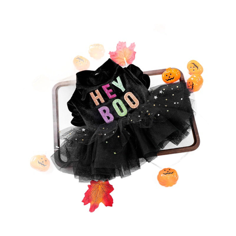 Robe de princesse en tulle pour Halloween, tenue mignonne pour petits chiens et chats