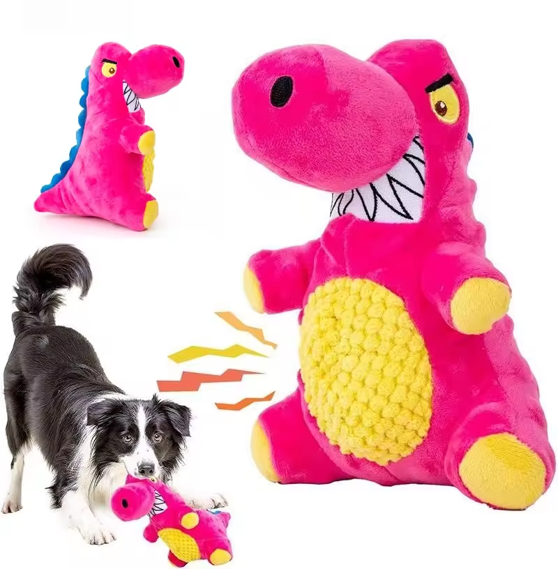 Jouet vocal en peluche interactif anti-stress résistant aux morsures pour le nettoyage des dents, fournitures pour chiens de taille moyenne, border collie