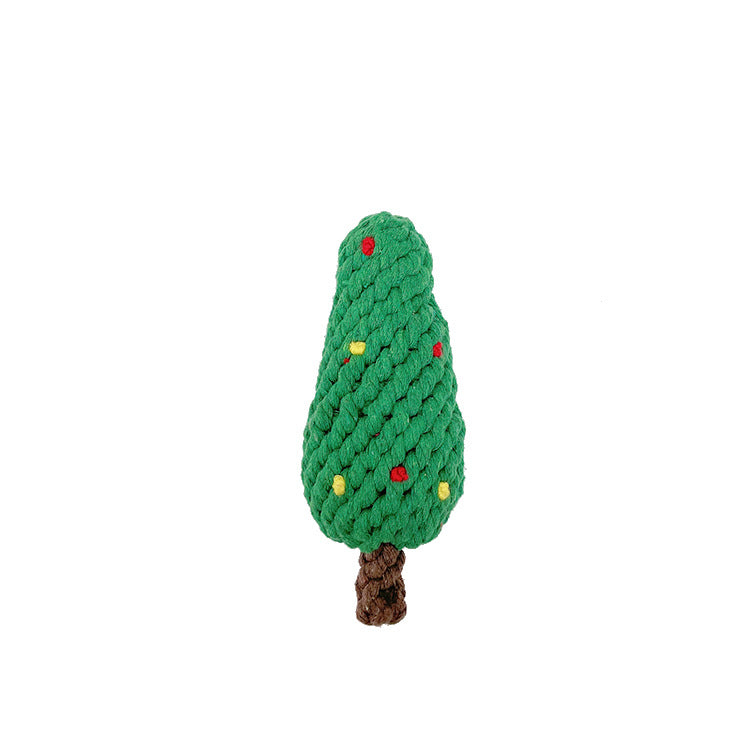 Coffret cadeau de Noël pour animaux : jouets à mâcher pour chien en corde de coton tressée résistante aux morsures