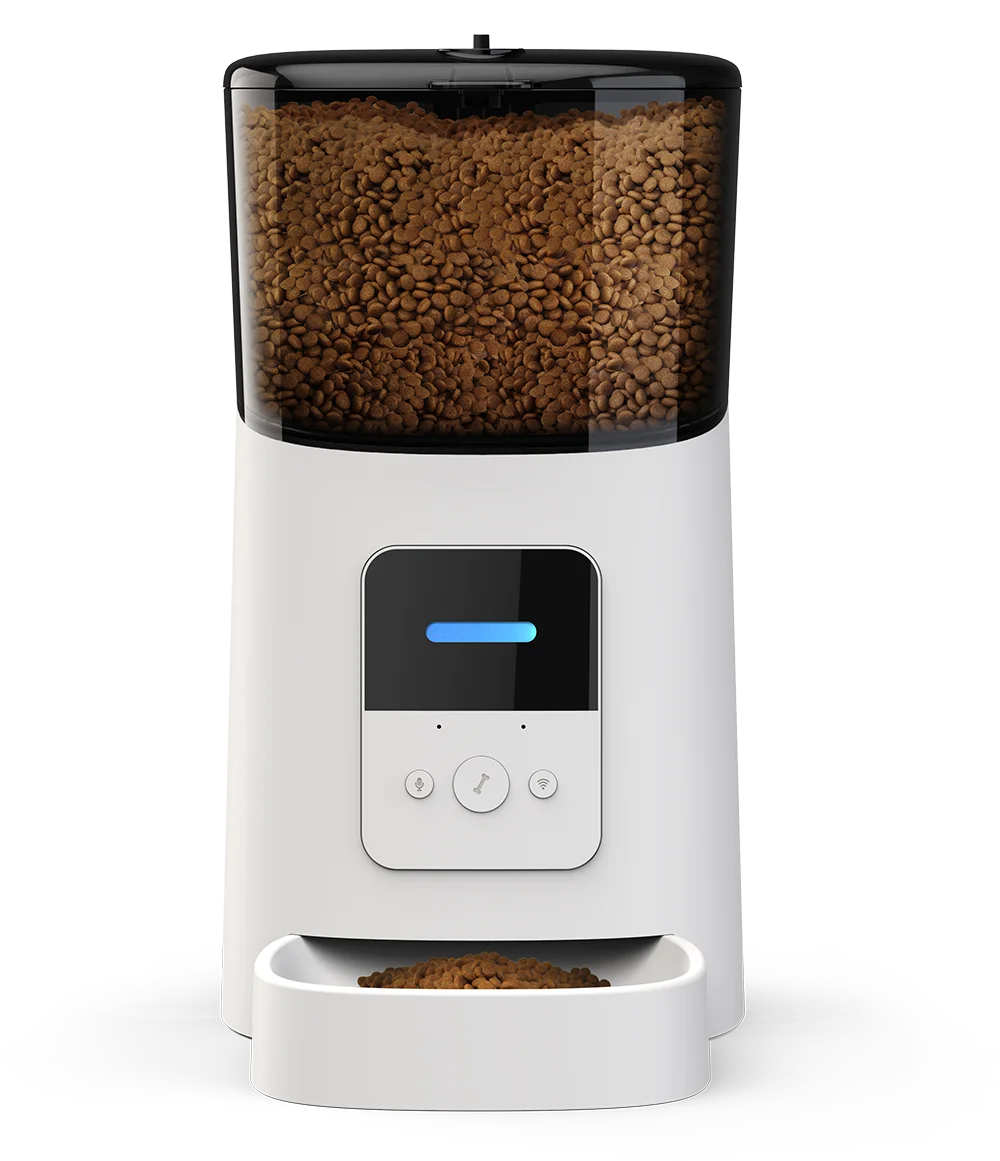 Smart Feed Automatic Dog and Cat Feeder Wi-Fi Enabled Pet Feeder Smartphone App for iPhone Voice Recorder and Programmable feed