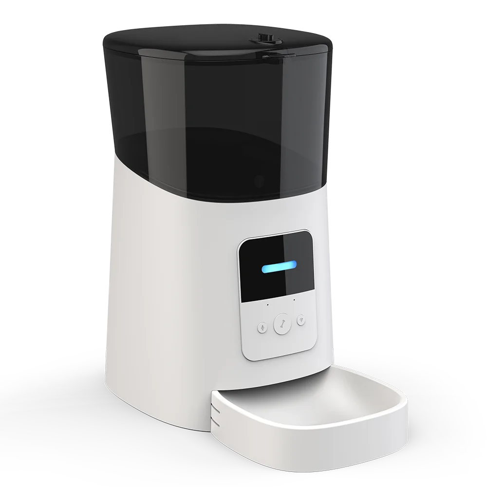 Smart Feed Automatic Dog and Cat Feeder Wi-Fi Enabled Pet Feeder Smartphone App for iPhone Voice Recorder and Programmable feed