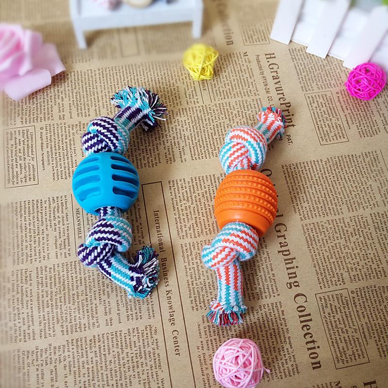 Dorakitten 1pc Bite Resistant Dog Rope Toy Pet Interactive Knot Design Dog Chew Rope Puppy Teething Toy Pet Supplies Dog Favors