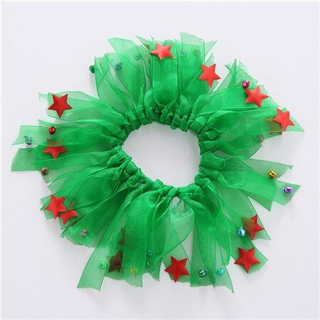 Collier de Noël pour chat et chien avec couronne, grelots et étoiles, accessoire décoratif pour costume de fête, collier en maille pour chiot et chaton