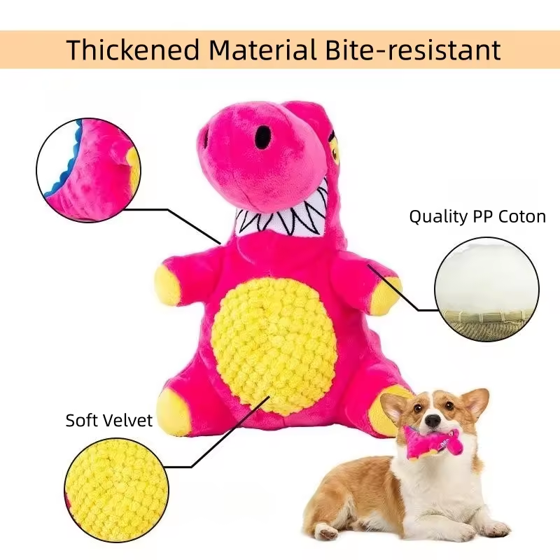 Jouet vocal en peluche interactif anti-stress résistant aux morsures pour le nettoyage des dents, fournitures pour chiens de taille moyenne, border collie