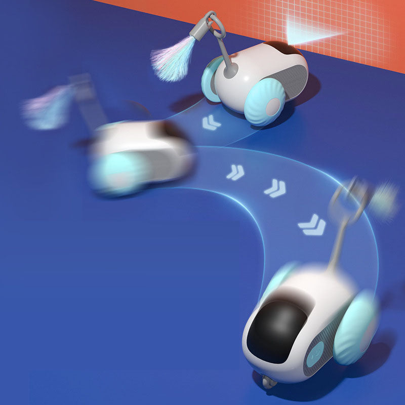 Pet Gravity Intelligent Running Car Remote Control Electric Cat Toy Teasing Stick Cat Pet