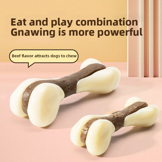 Pet Toys Eat Play Bones Teeth Cleaning Teeth Grinding Stick Cowhide Stick Dog Bite Gel Hind Leg Bone Chew Dog Bite Toys