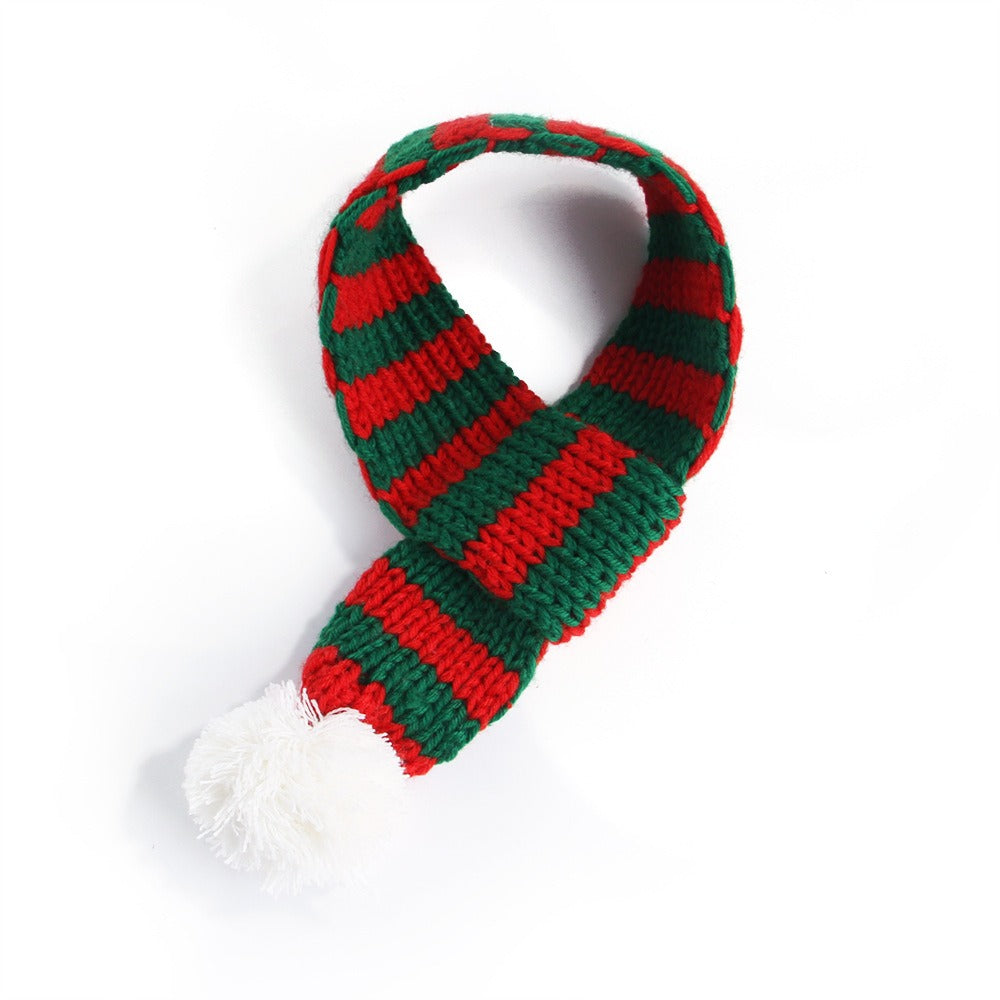 Écharpe de Noël tricotée pour animaux, écharpe créative VIP pour Teddy, chat, chien, fournitures pour animaux