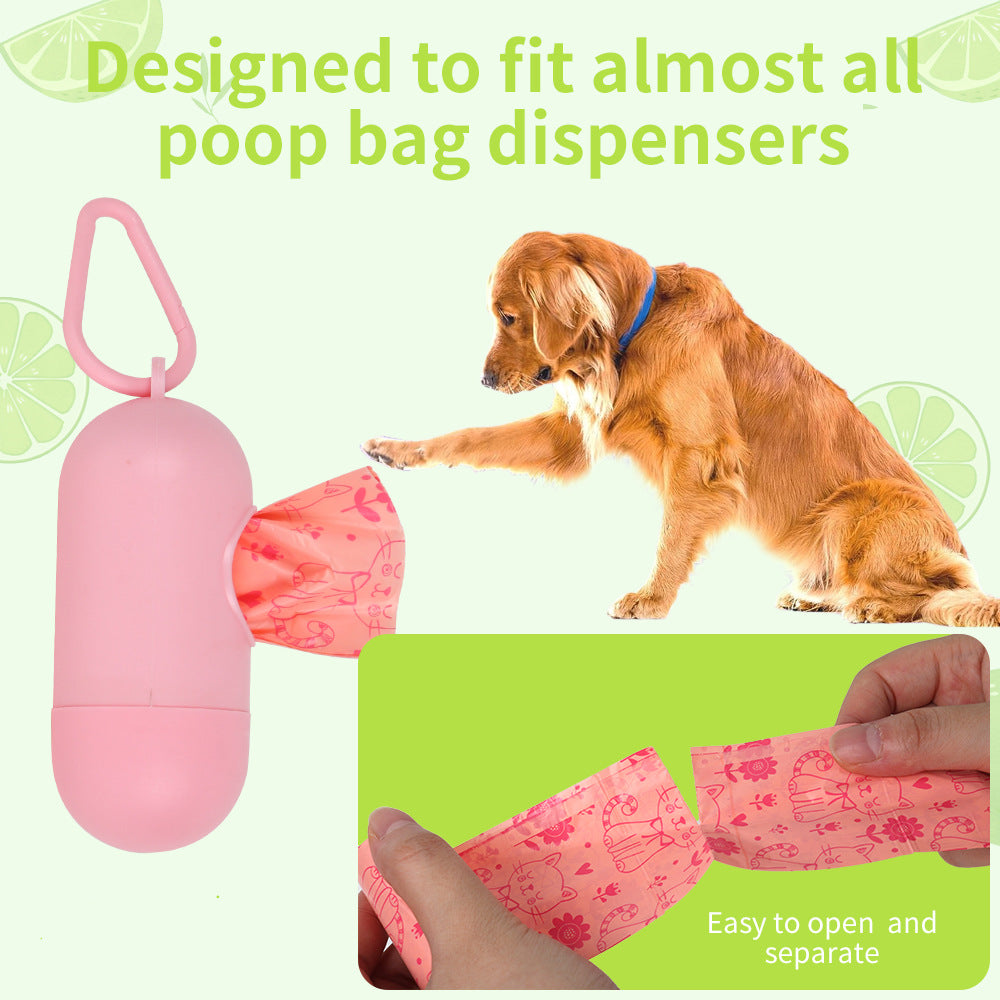 40 rolls of biodegradable pet garbage bag dog litter bag lemon fragrance fecal bag