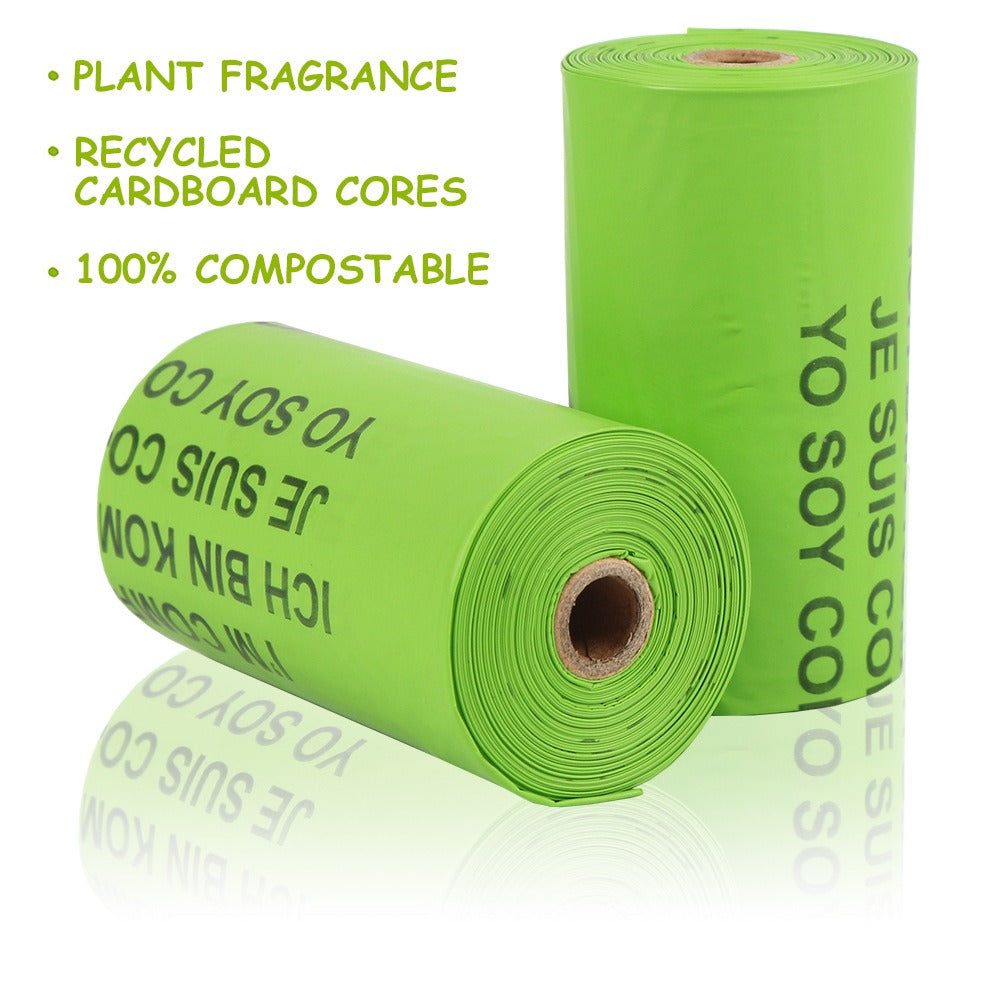 Fully biodegradable pet waste bag corn starch compostable dog manure bag