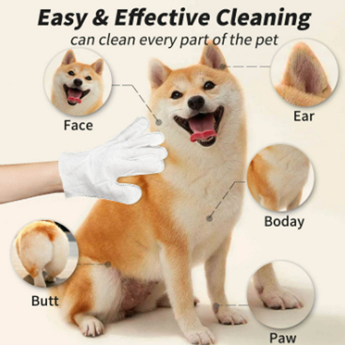 Pet supplies pet ear cleaning wipes ear care finger cots ear cleaning ﻿