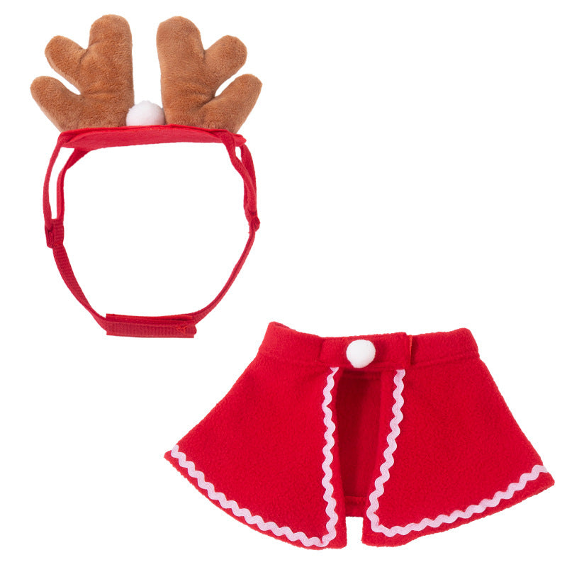 Chapeau pour chat et chien, accessoires de tête, écharpe de Noël, cape de déguisement, vêtements de Noël pour animaux de compagnie