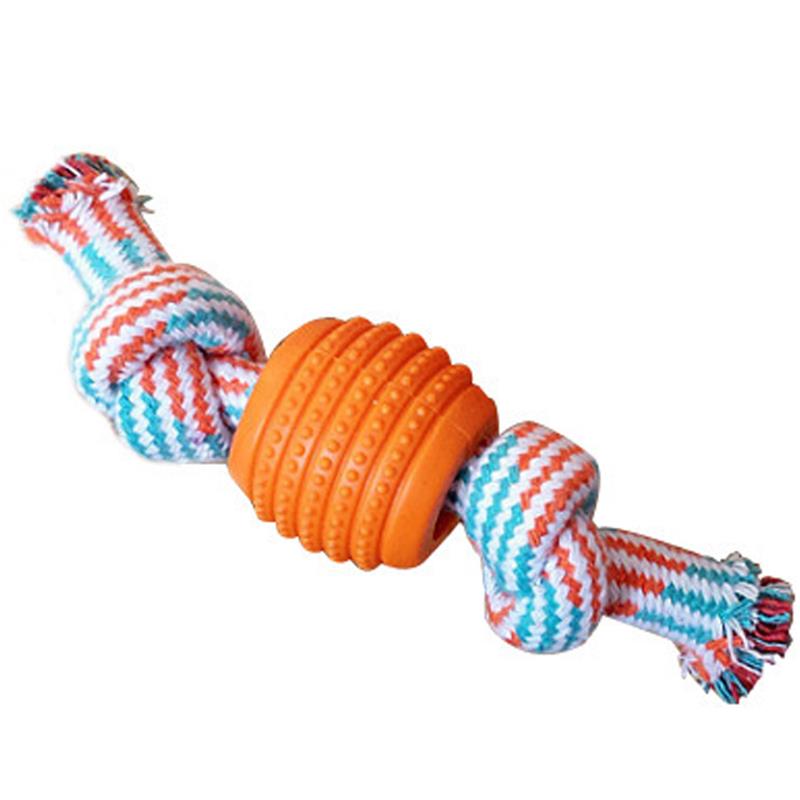 Dorakitten 1pc Bite Resistant Dog Rope Toy Pet Interactive Knot Design Dog Chew Rope Puppy Teething Toy Pet Supplies Dog Favors