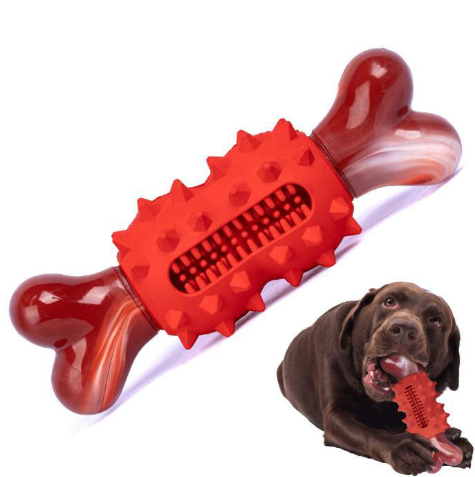 Jouet pour animal de compagnie en nylon et caoutchouc résistant aux morsures pour le nettoyage des dents et la mastication