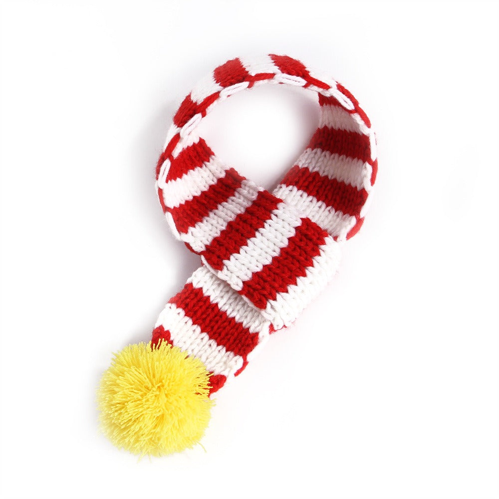 Écharpe de Noël tricotée pour animaux, écharpe créative VIP pour Teddy, chat, chien, fournitures pour animaux