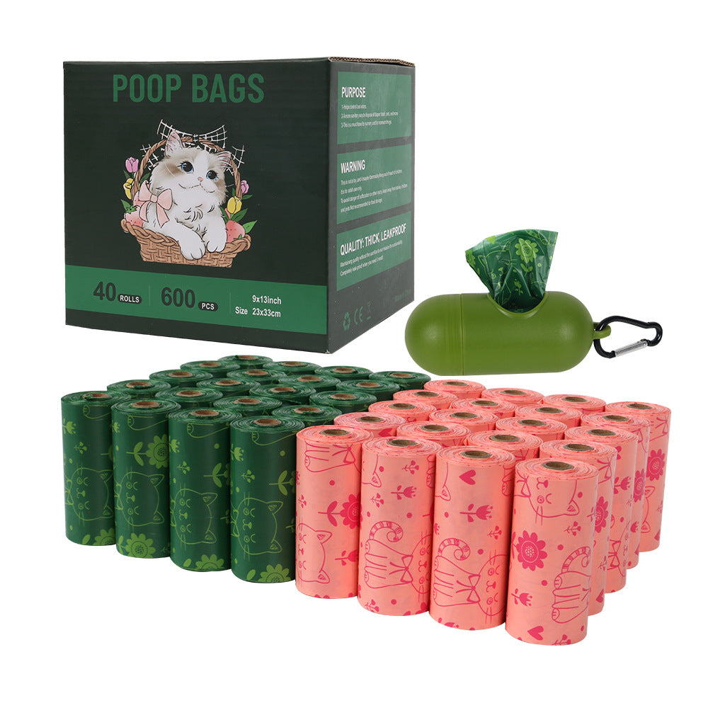40 rolls of biodegradable pet garbage bag dog litter bag lemon fragrance fecal bag