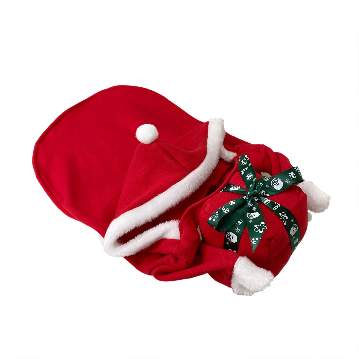 Nouveaux vêtements de Noël pour animaux : déguisement de chien en forme de cadeau, polaire chaude pour animal de compagnie