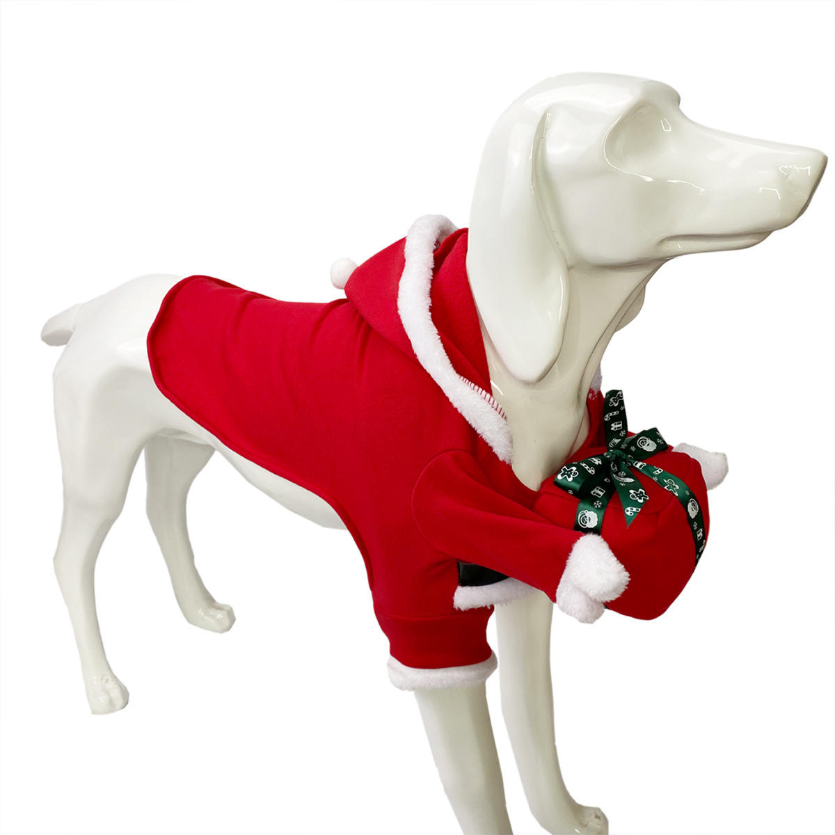 Nouveaux vêtements de Noël pour animaux : déguisement de chien en forme de cadeau, polaire chaude pour animal de compagnie