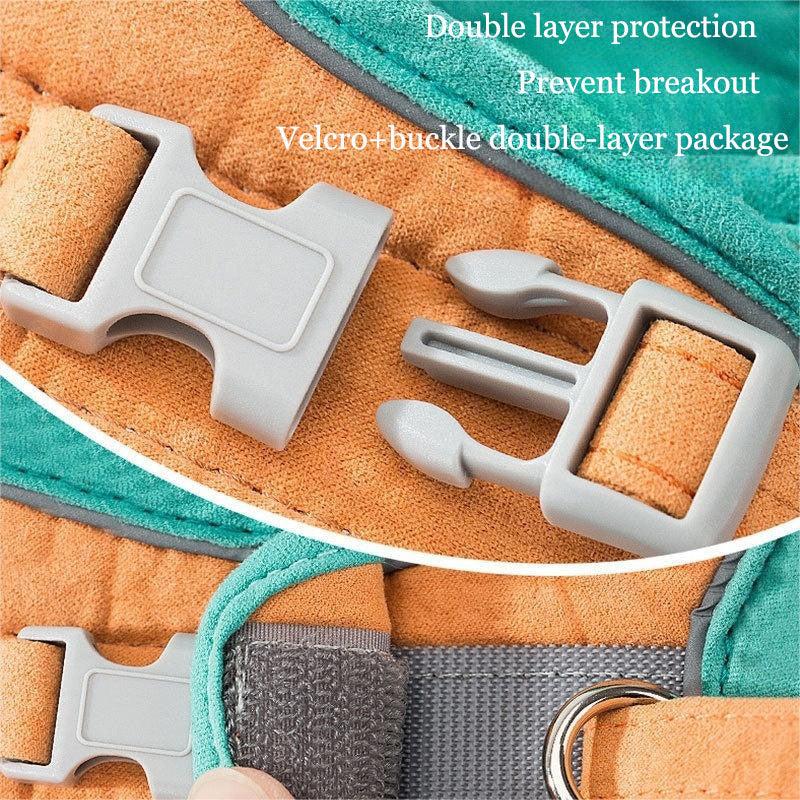 Harnais gilet pour animaux de compagnie, sangle de poitrine universelle pour chat et chien, laisse pour promenade.