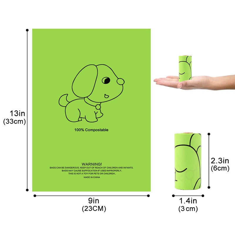 Pet garbage bag corn starch biodegradable PLA compostable dog manure bag