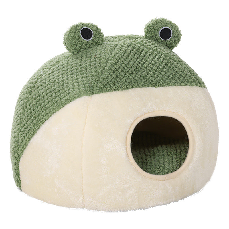 Nid pour animaux de compagnie, série petite grenouille, panier pour chat, panier chaud pour chien, maison nid pour l'automne et l'hiver