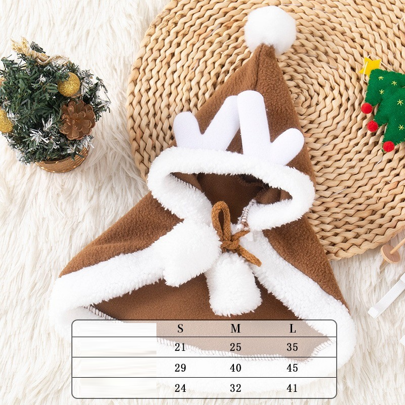 Chapeau pour chat et chien, accessoires de tête, écharpe de Noël, cape de déguisement, vêtements de Noël pour animaux de compagnie