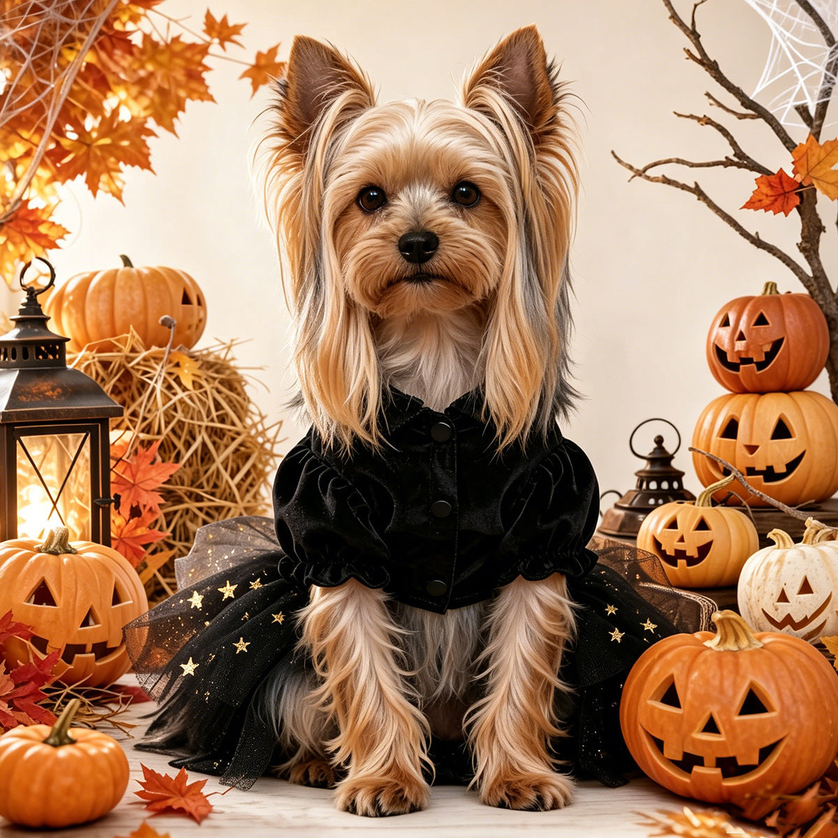 Robe de princesse en tulle pour Halloween, tenue mignonne pour petits chiens et chats