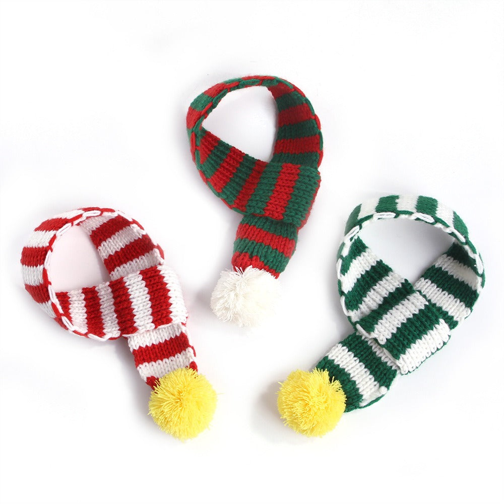 Écharpe de Noël tricotée pour animaux, écharpe créative VIP pour Teddy, chat, chien, fournitures pour animaux