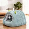 Winter Cat Bed Pet House for Puppy Kitten Sleeping Bag Cat Nest Mat Semi Closed Soft Warm Small Dog Cat Bed Cave