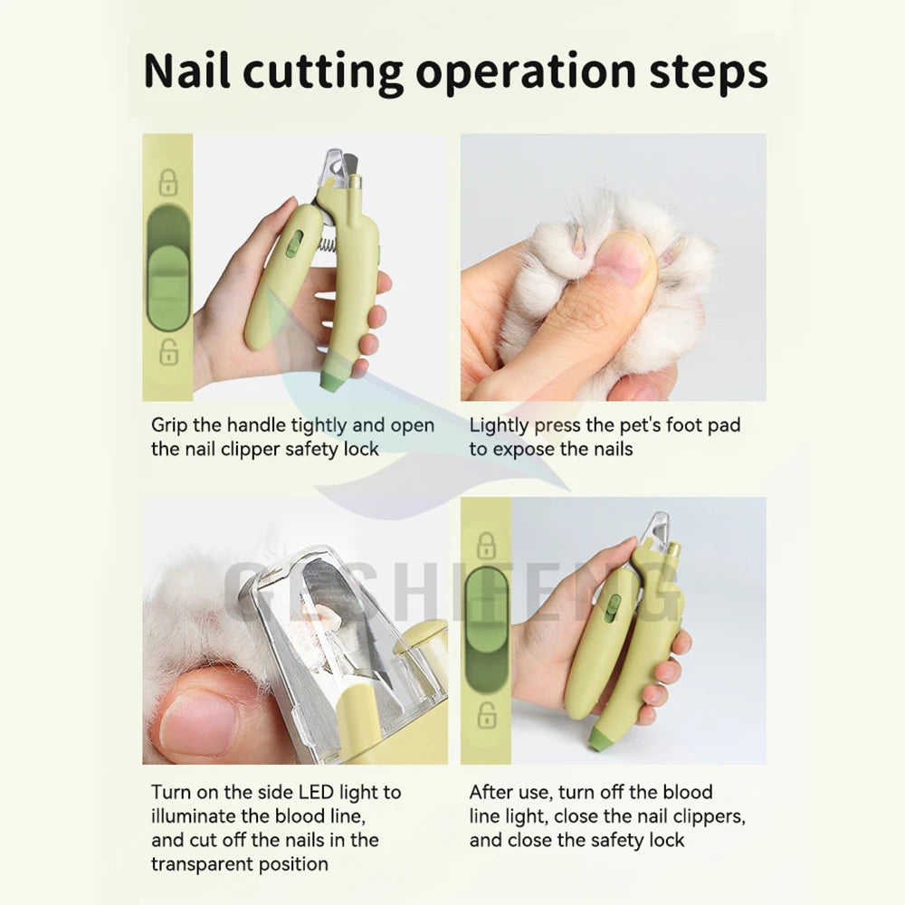 Hot Selling Cheap Price Pet Nail Clipper Scissors Dog Cat Nail Toe Claw Scissors With LED Light