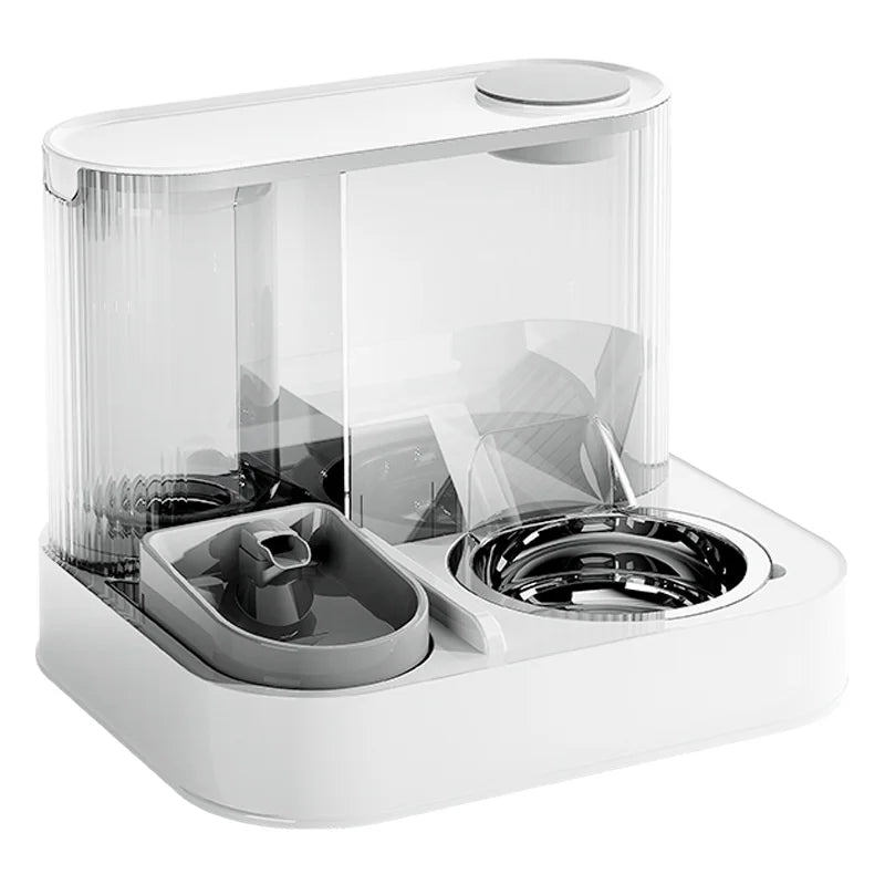 Automatic Pet Feeder for Dog & Cat Water Food Bowl 2 in 1 Water Dispenser Pet Bowl Cat Automatic Feeder