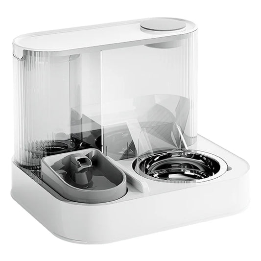 Automatic Pet Feeder for Dog & Cat Water Food Bowl 2 in 1 Water Dispenser Pet Bowl Cat Automatic Feeder