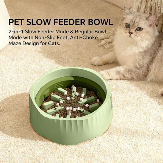 Dual Purpose Green Lick Mats Fast/Slow Food Bowl for Pets with Free Switching for Different Eating Habits Cross Border