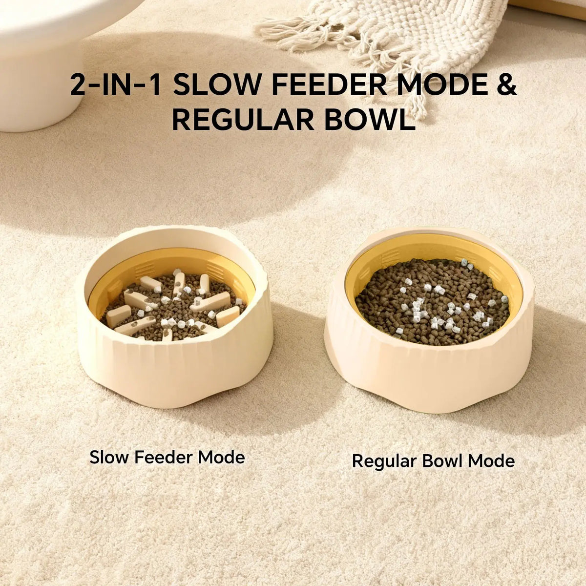 Dual Purpose Green Lick Mats Fast/Slow Food Bowl for Pets with Free Switching for Different Eating Habits Cross Border