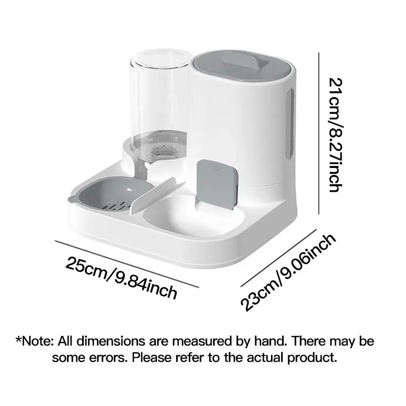 Distributeur d'eau et nourriture par gravité pour chat, anti-déversement, grande capacité, design monobloc, fournitures pour animaux