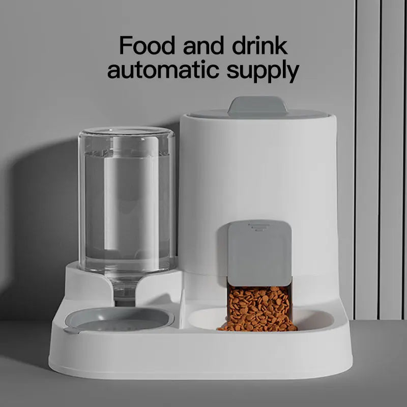 Distributeur d'eau et nourriture par gravité pour chat, anti-déversement, grande capacité, design monobloc, fournitures pour animaux