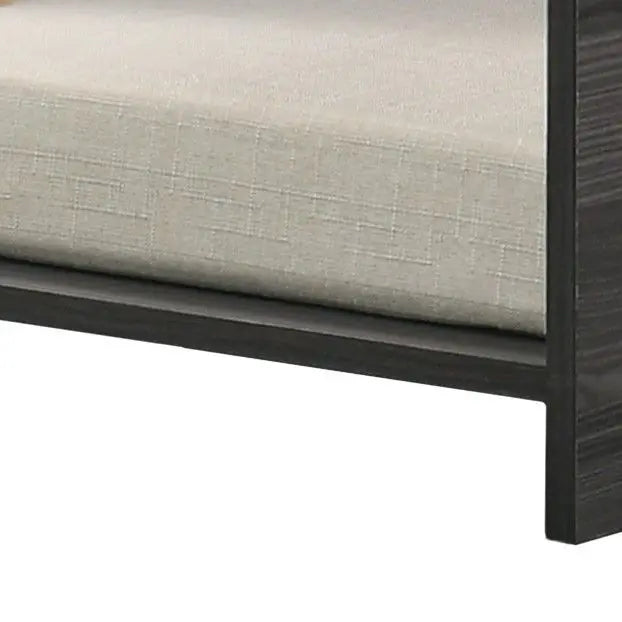 Lit pour animal de compagnie moderne Esme 47 po, gris cendré, confortable avec coussin et compartiment de rangement latéral