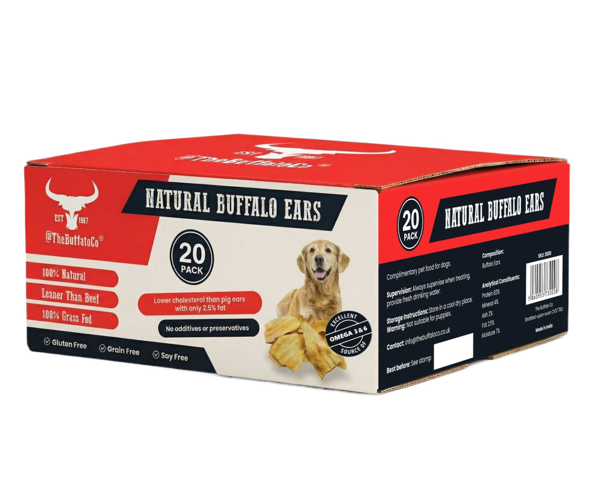 Buffalo Ears - Dog Treats - 20 Ears Box-1